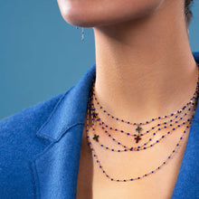 Gigi Clozeau - Cross Charm Classic Gigi Lapis necklace, Yellow Gold, 16.5"