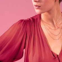 Gigi Clozeau - Mini Gigi Poppy necklace, Rose Gold 3 diamond, 16.5"