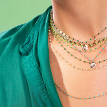 Gigi Clozeau - Miss Gigi Emerald diamond necklace, Rose Gold, 16.5"