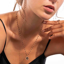 Gigi Clozeau - Madone Supreme Black diamond necklace, Rose Gold, 19.7"