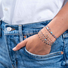 Gigi Clozeau - Petite Moon Classic Gigi White diamond bracelet, Rose Gold, 6.7"