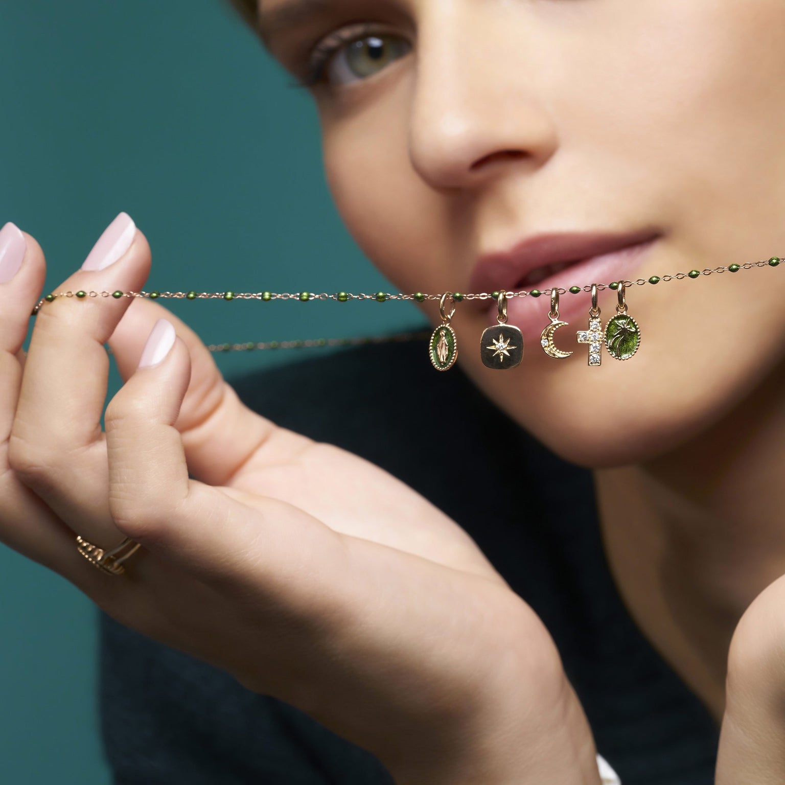 Gigi Clozeau - Shooting Star Pendant, Scarab, Rose Gold