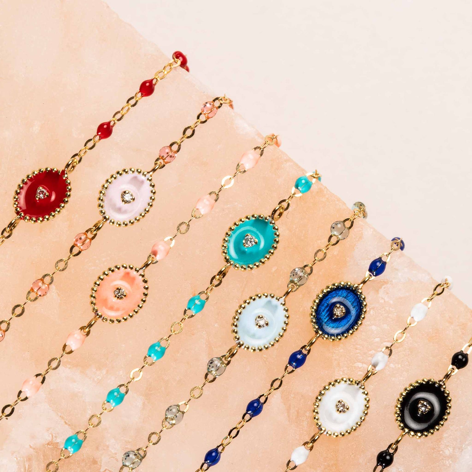 Gigi Clozeau - North Star Classic Gigi Black diamond bracelet, Yellow Gold, 6.7"