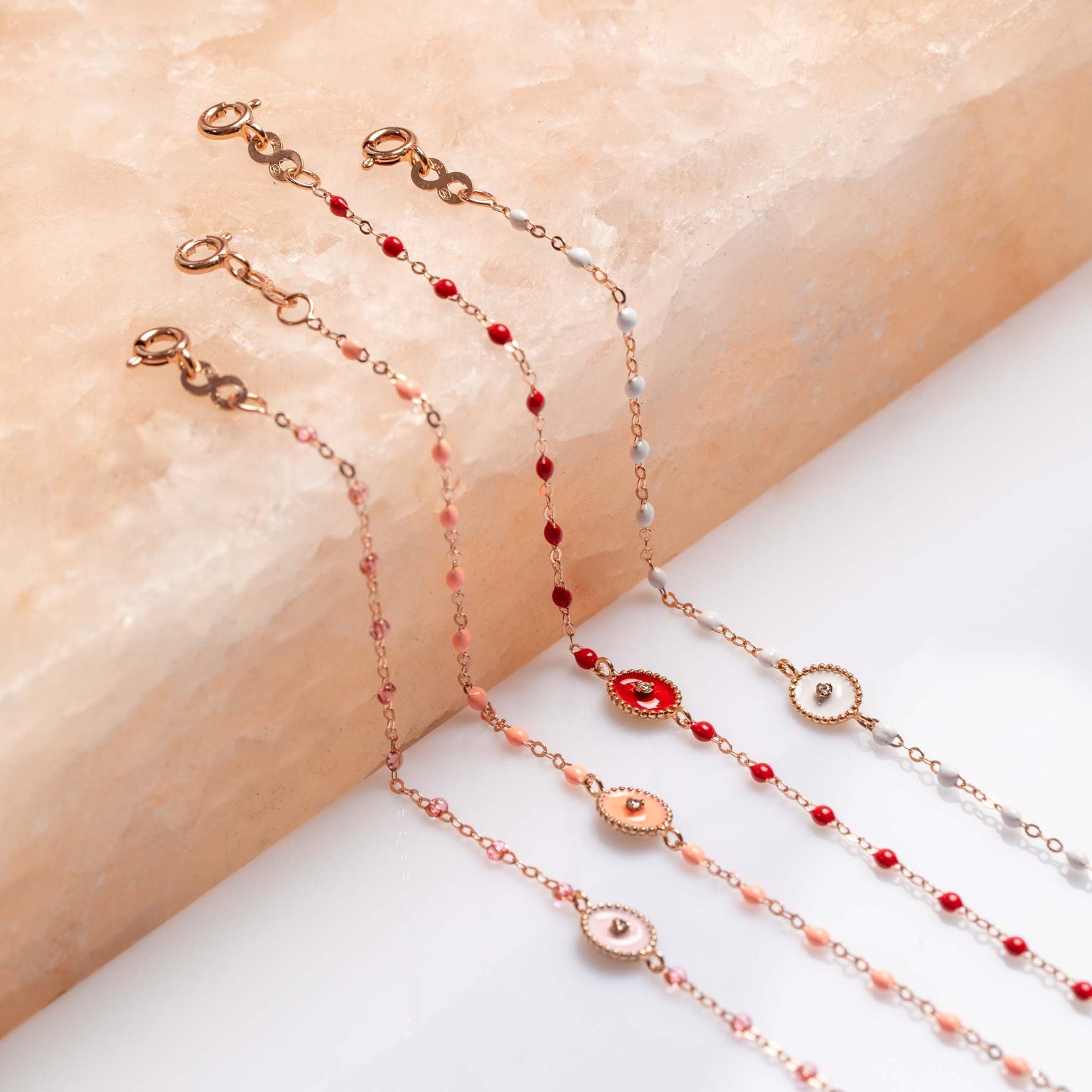 Gigi Clozeau - North Star Classic Gigi White diamond bracelet, Rose Gold, 6.7"