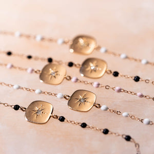 Gigi Clozeau - Miss Gigi White diamond bracelet, Rose Gold, 6.7"