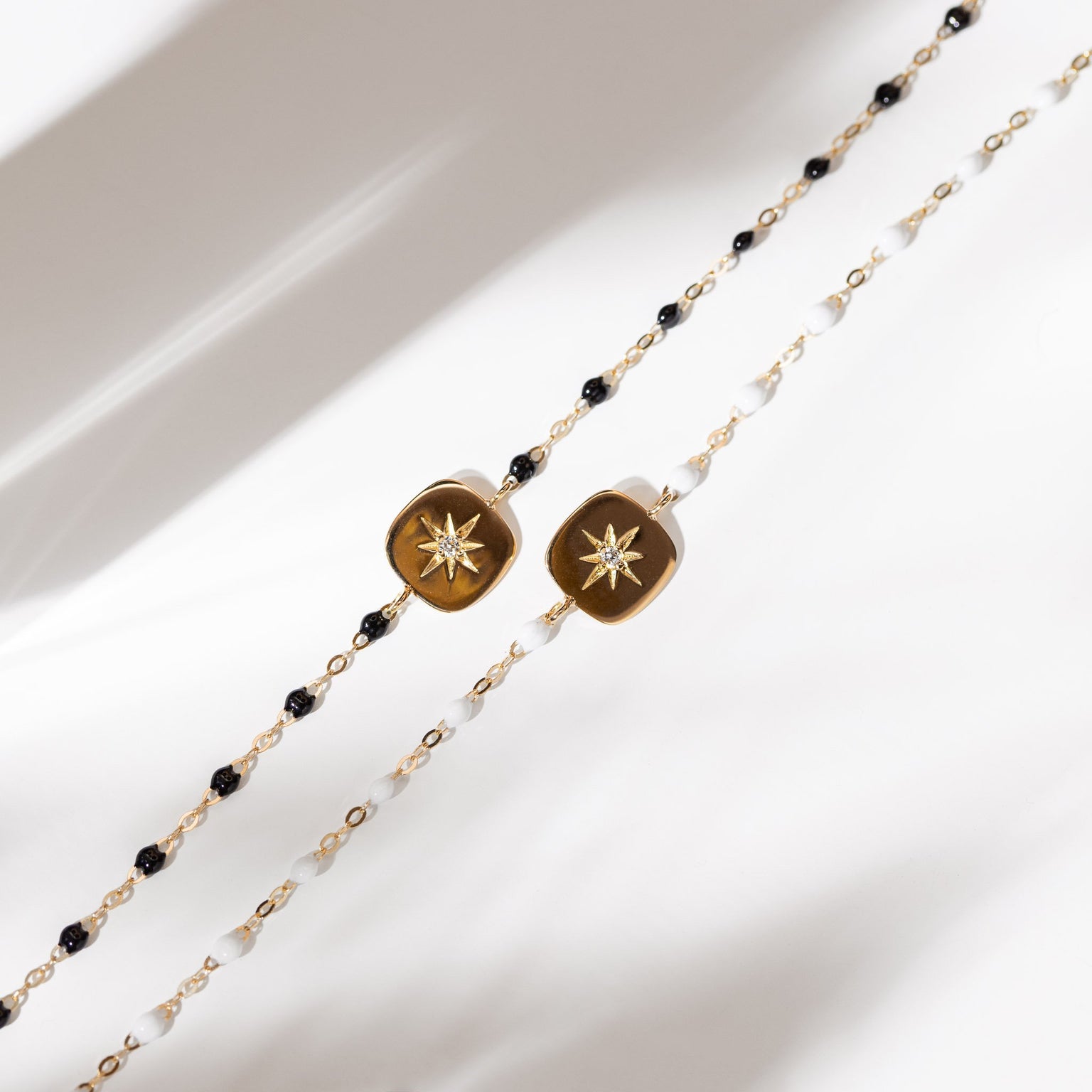 Gigi Clozeau - Miss Gigi Black diamond necklace, Yellow Gold, 16.5"