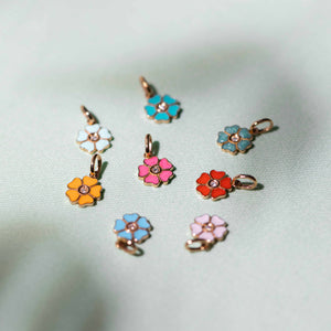 Gigi Clozeau - Flower Pink diamond pendant, Yellow Gold