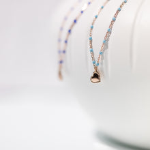 Gigi Clozeau - Lucky Heart Mini Gigi Turquoise necklace, Yellow Gold, 15.7"