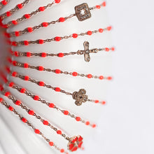 Gigi Clozeau - Lucky Clover Classic Gigi Coral diamond Bracelet, Rose Gold, 6.7"