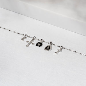 Gigi Clozeau - Petite Lace Cross diamond pendant, White Gold
