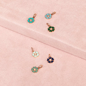 Gigi Clozeau - Flower Emerald Diamond Pendant, Yellow Gold