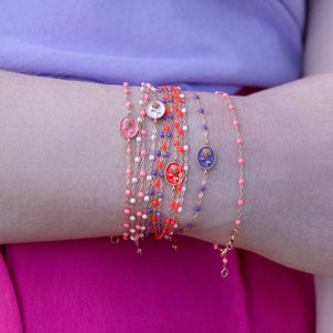 Gigi Clozeau - Classic Gigi Pink bracelet, Rose Gold, 6.7"