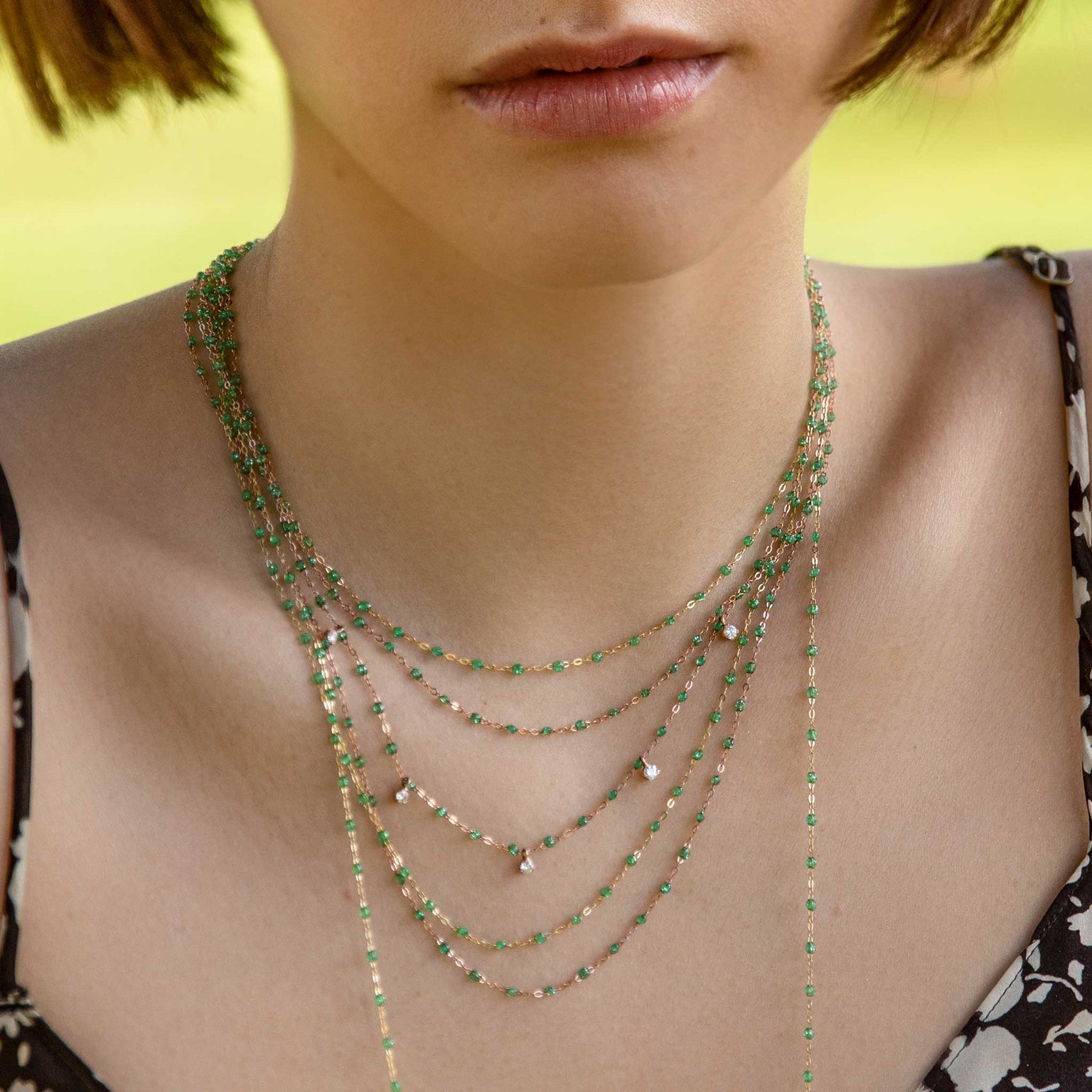 Gigi Clozeau - Classic Gigi Mint Necklace, Yellow Gold, 16.5"