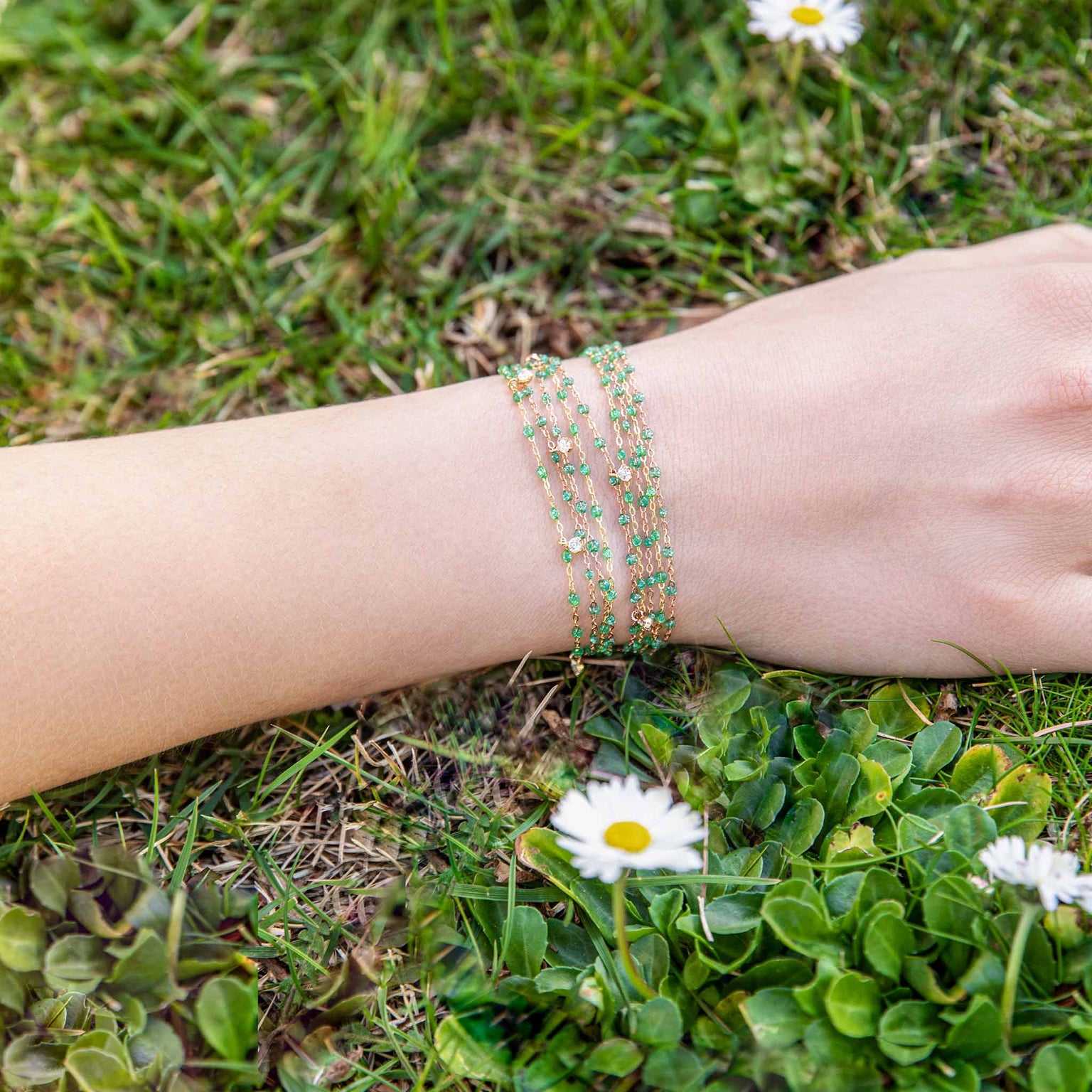 Gigi Clozeau - Gigi Supreme 1 Diamond Bracelet, Mint, Rose Gold, 6.7"