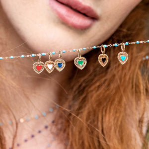 Gigi Clozeau - Lapis Heart Pendant, Yellow Gold
