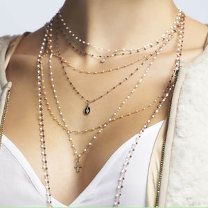 Gigi Clozeau - Classic Gigi Nude necklace, Yellow Gold, 17.7"