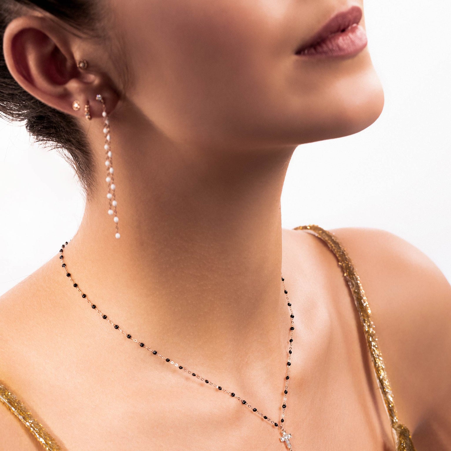 Gigi Clozeau - Lucky diamond hoops, Rose Gold