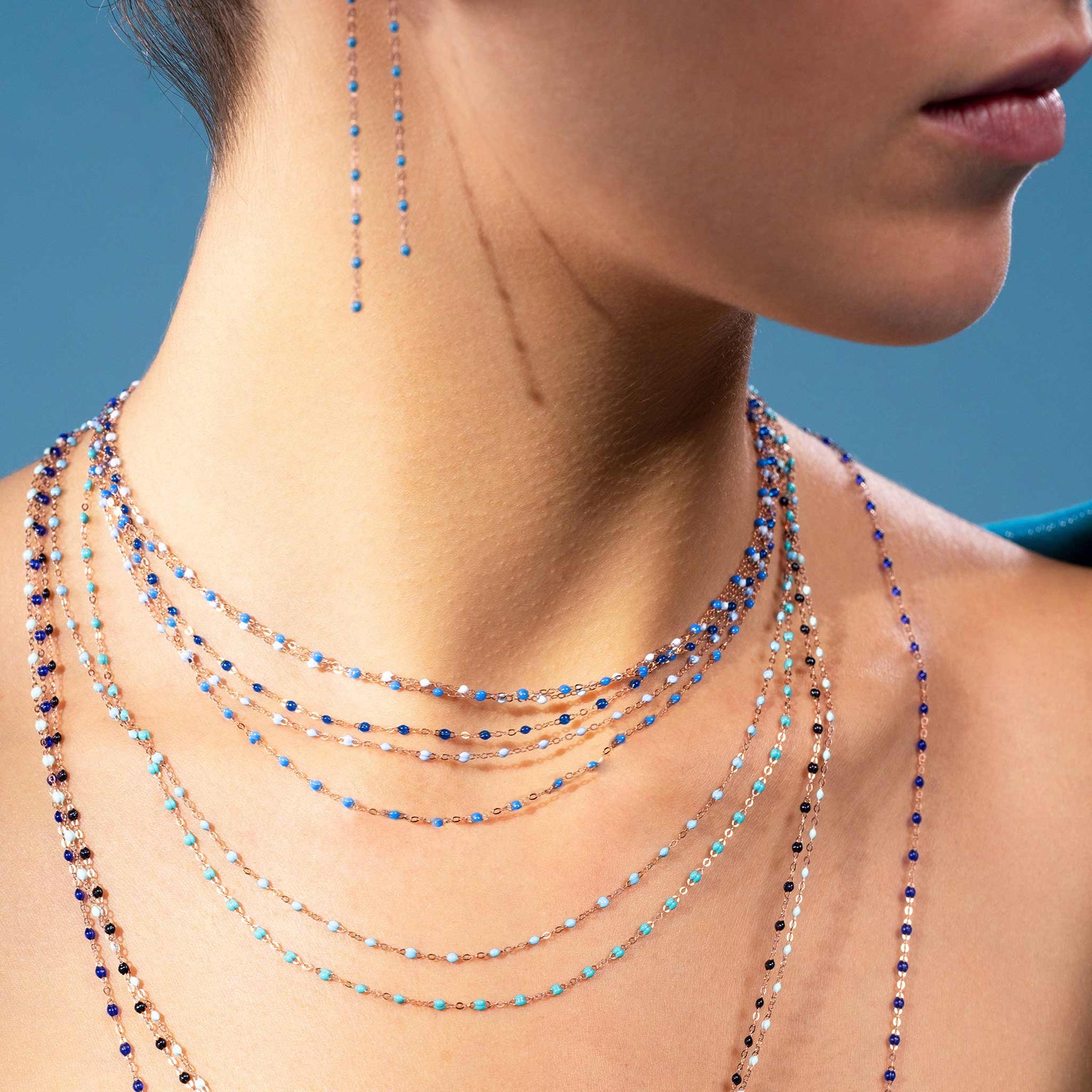 Leah Alexandra Gigi Chain Link Necklace, Gold at John Lewis & Partners