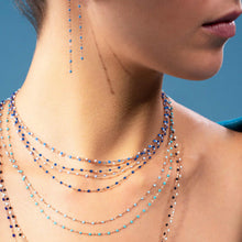 Gigi Clozeau - Classic Gigi Sapphire necklace, Rose Gold, 16.5"