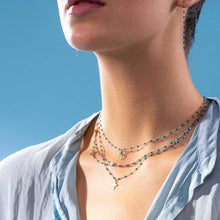 Gigi Clozeau - Side Cross Charm Classic Gigi Jeans necklace, Rose Gold, 16.5"