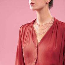 Gigi Clozeau - Classic Gigi Pink necklace, Yellow Gold, 19.7"