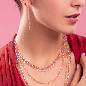 Gigi Clozeau - Classic Gigi Violet necklace, Rose Gold, 17.7"