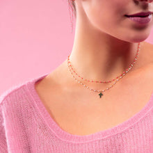 Gigi Clozeau - Classic Gigi Pink necklace, Rose Gold, 16.5"