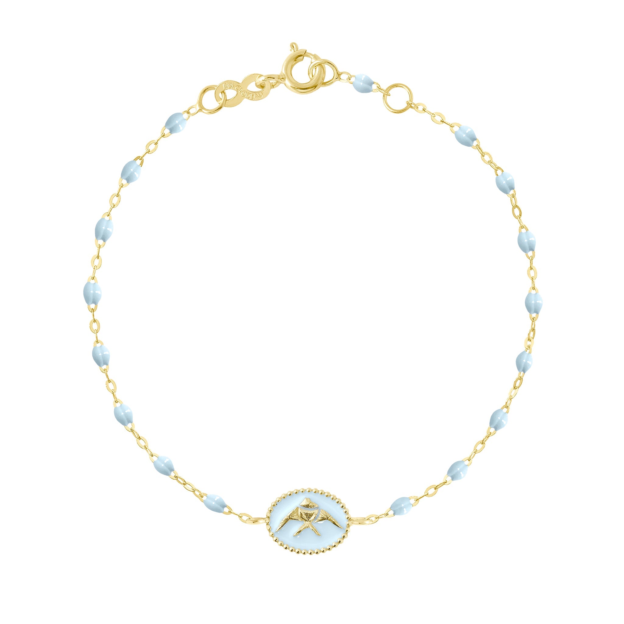 Gigi Clozeau - Baby Blue Angelfish Bracelet, Yellow Gold, 6.7"