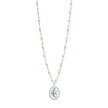 Gigi Clozeau - Baby Blue Angelfish Necklace, Rose Gold, 16.5"