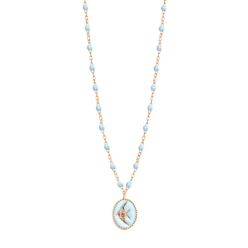 Gigi Clozeau - Baby Blue Angelfish Necklace, Rose Gold, 16.5