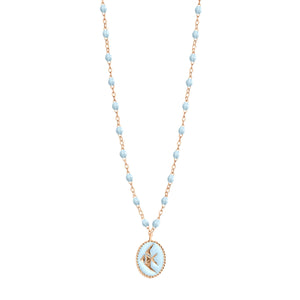 Gigi Clozeau - Baby Blue Angelfish Necklace, Rose Gold, 16.5"