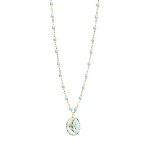Gigi Clozeau - Baby Blue Angelfish Necklace, Yellow Gold, 16.5