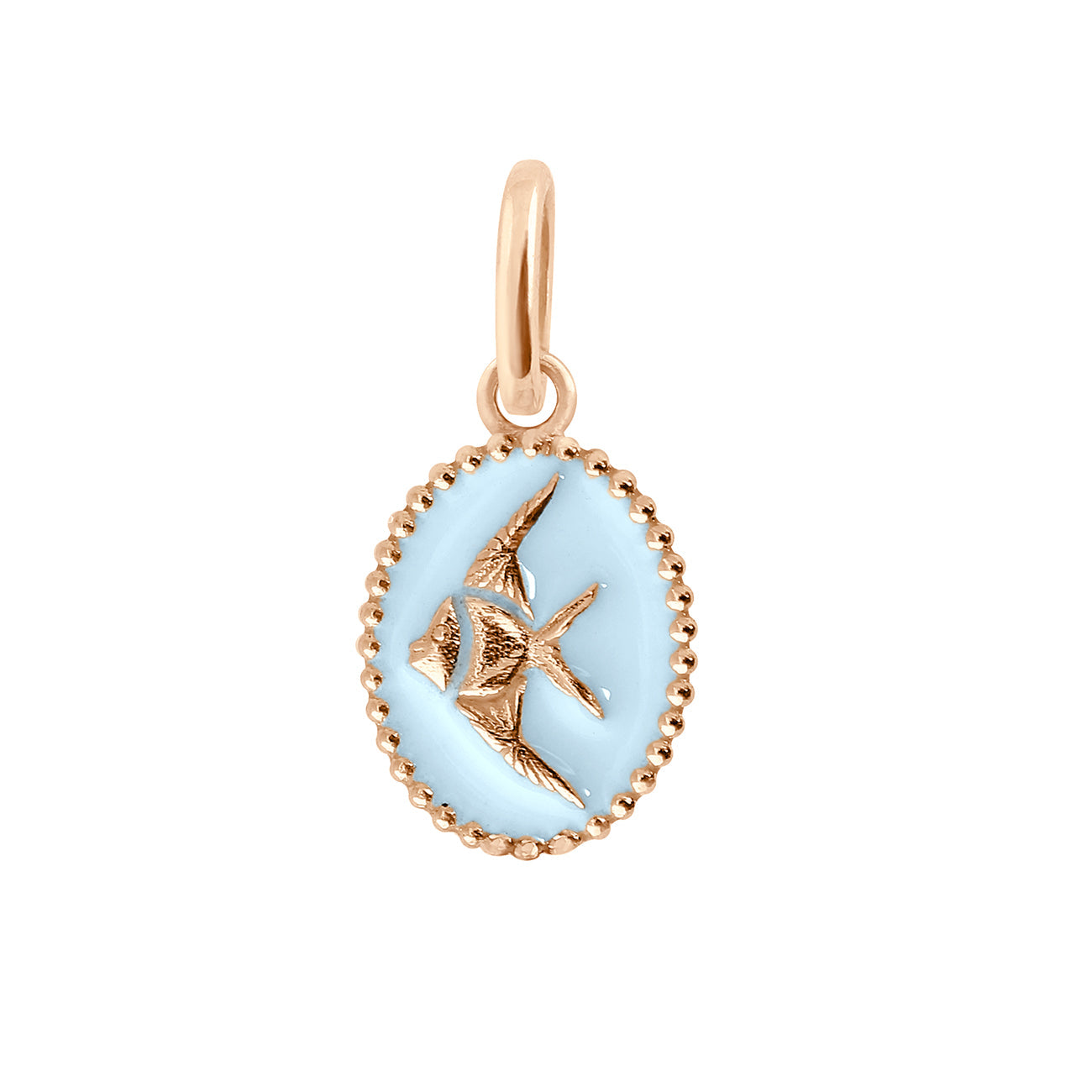 Gigi Clozeau - Baby Blue Angelfish Pendant, Rose Gold