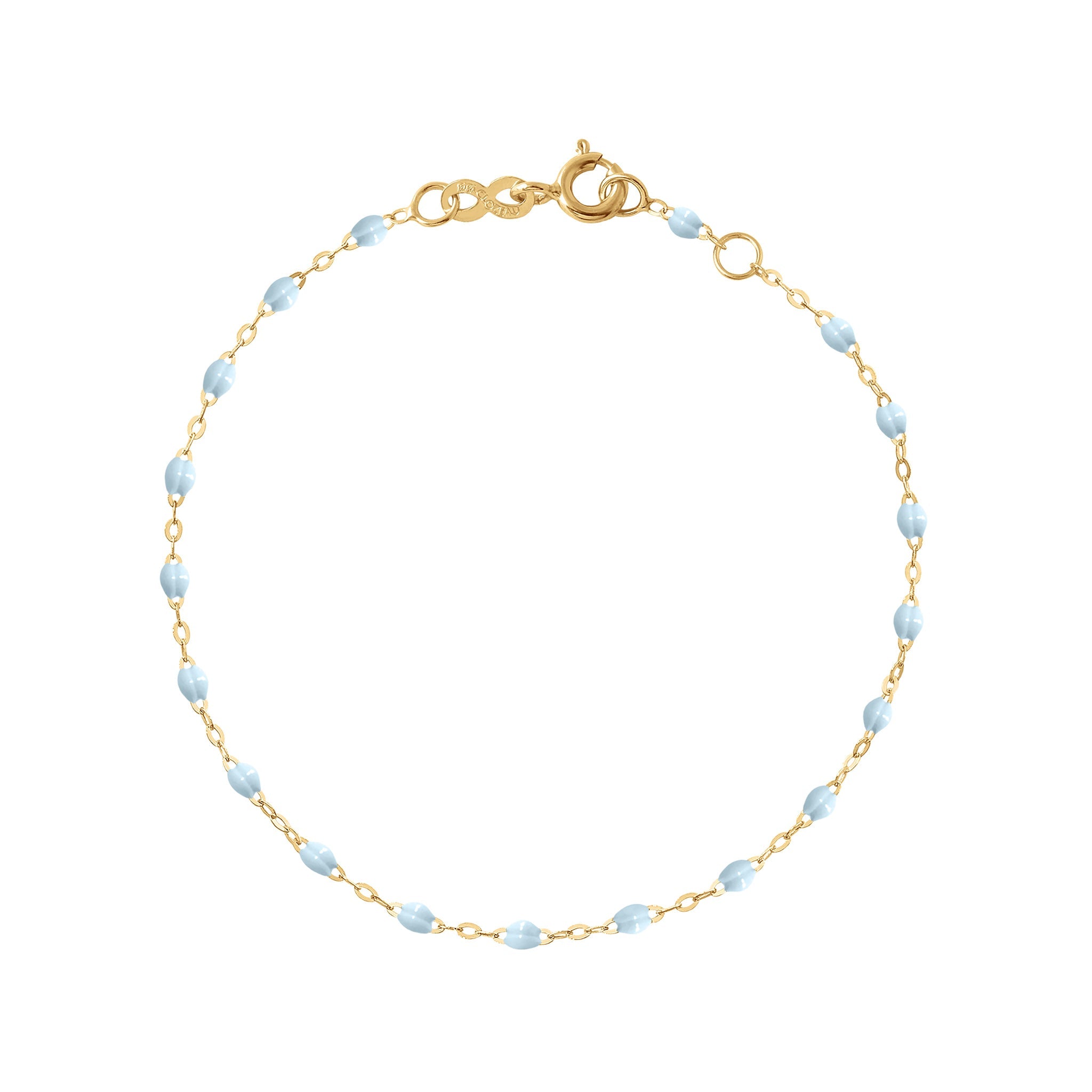 Gigi Clozeau - Baby Classic Gigi Baby Blue bracelet, Yellow Gold, 5.1"