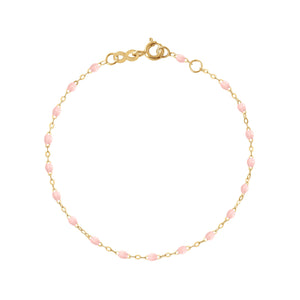 Gigi Clozeau - Baby Classic Gigi Baby Pink bracelet, Yellow Gold, 5.1"