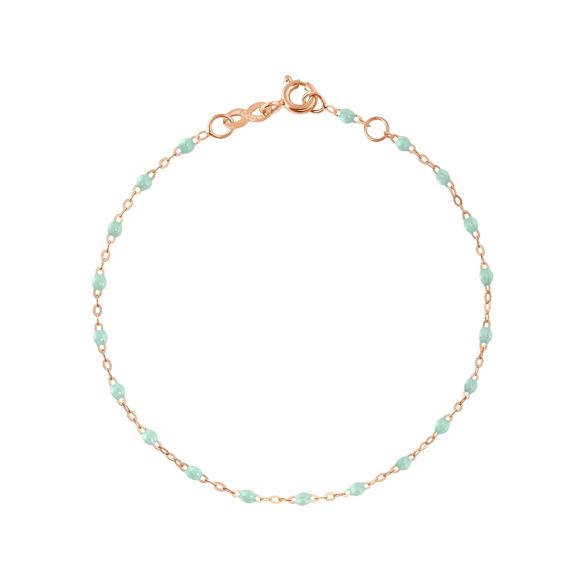 Gigi Clozeau - Baby Classic Gigi Jade bracelet, Rose Gold, 5.1"
