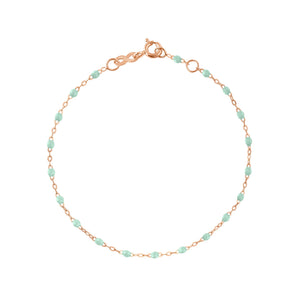 Gigi Clozeau - Baby Classic Gigi Jade bracelet, Rose Gold, 5.1"