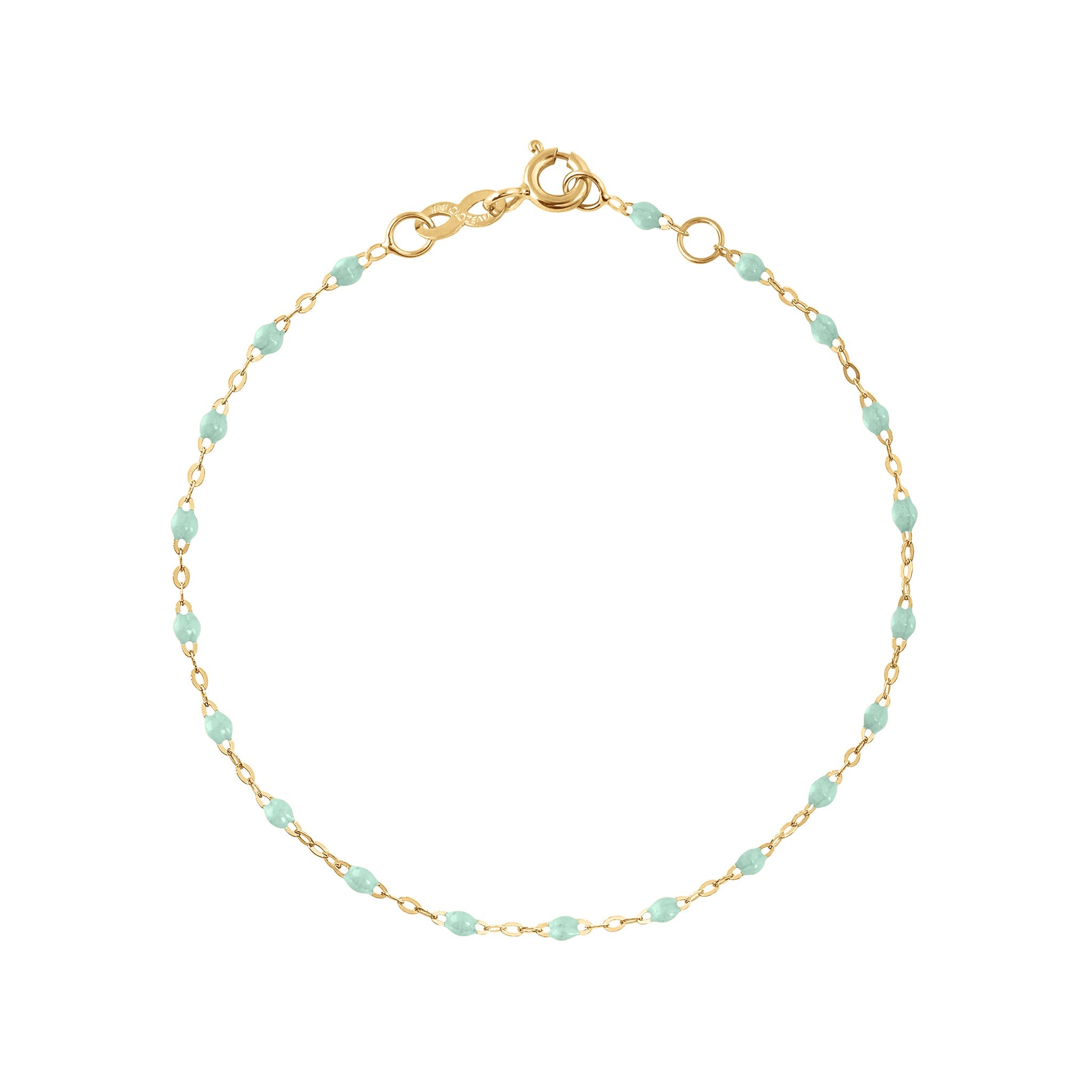 Gigi Clozeau - Baby Classic Gigi Jade bracelet, Yellow Gold, 5.1"
