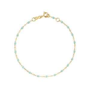 Gigi Clozeau - Baby Classic Gigi Jade bracelet, Yellow Gold, 5.1"