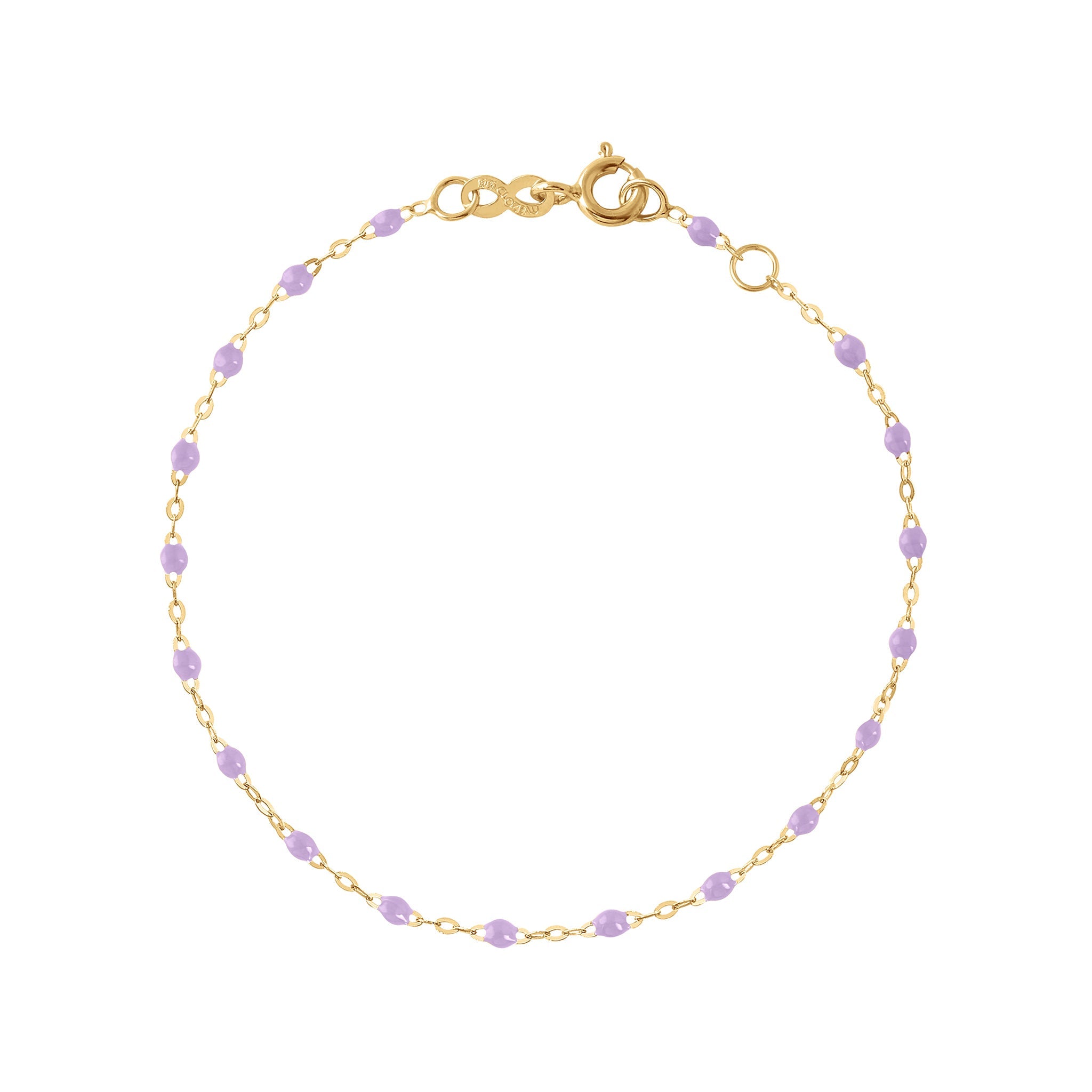 Gigi Clozeau - Baby Classic Gigi Lilac bracelet, Yellow Gold, 5.1"