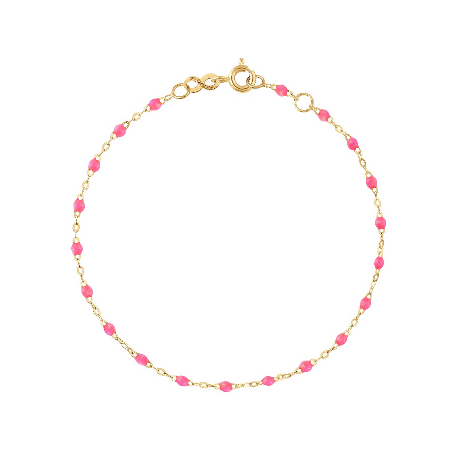 Gigi Clozeau - Baby Classic Gigi Pink bracelet, Yellow Gold, 5.1"