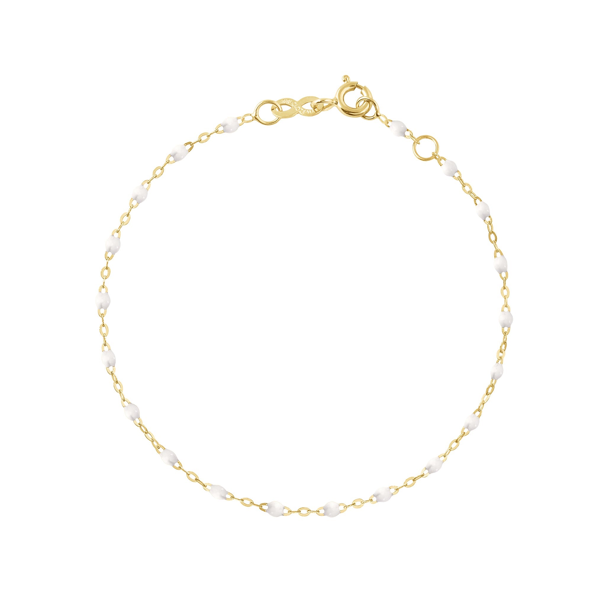 Gigi Clozeau - Baby Classic Gigi White bracelet, Yellow Gold, 5.1"