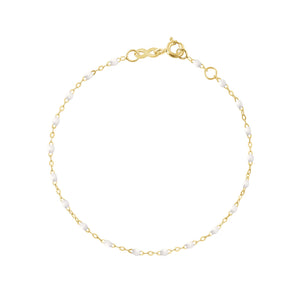 Gigi Clozeau - Baby Classic Gigi White bracelet, Yellow Gold, 5.1"