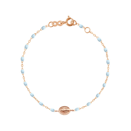 Gigi Clozeau - Baby Madone Charm Classic Gigi Baby Blue bracelet, Rose Gold, 5.1
