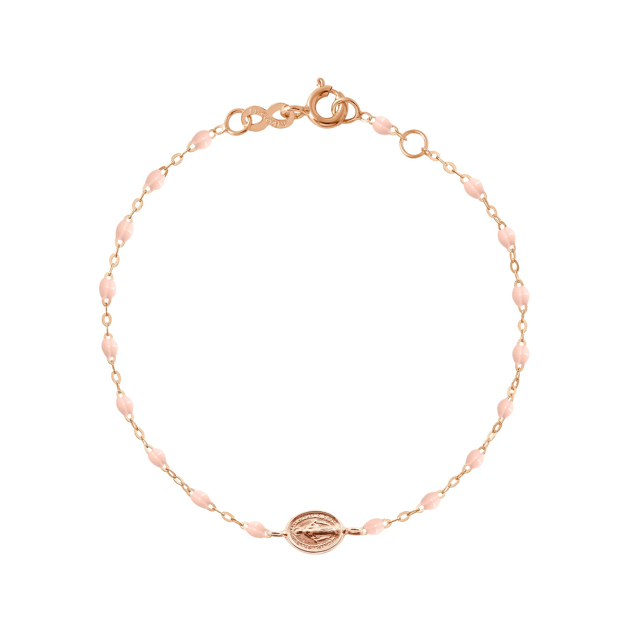 Gigi Clozeau - Baby Madone Charm Classic Gigi Baby Pink bracelet, Rose Gold, 5.1"