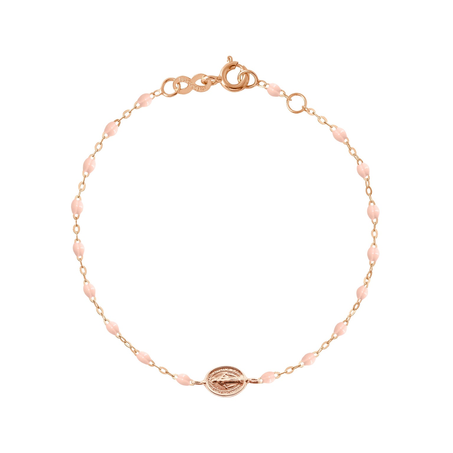 Gigi Clozeau - Baby Madone Charm Classic Gigi Baby Pink bracelet, Rose Gold, 5.1"