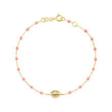 Gigi Clozeau - Baby Madone Charm Classic Gigi Fuchsia bracelet, Yellow Gold, 5.1"