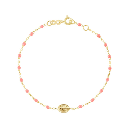 Gigi Clozeau - Baby Madone Charm Classic Gigi Fuchsia bracelet, Yellow Gold, 5.1