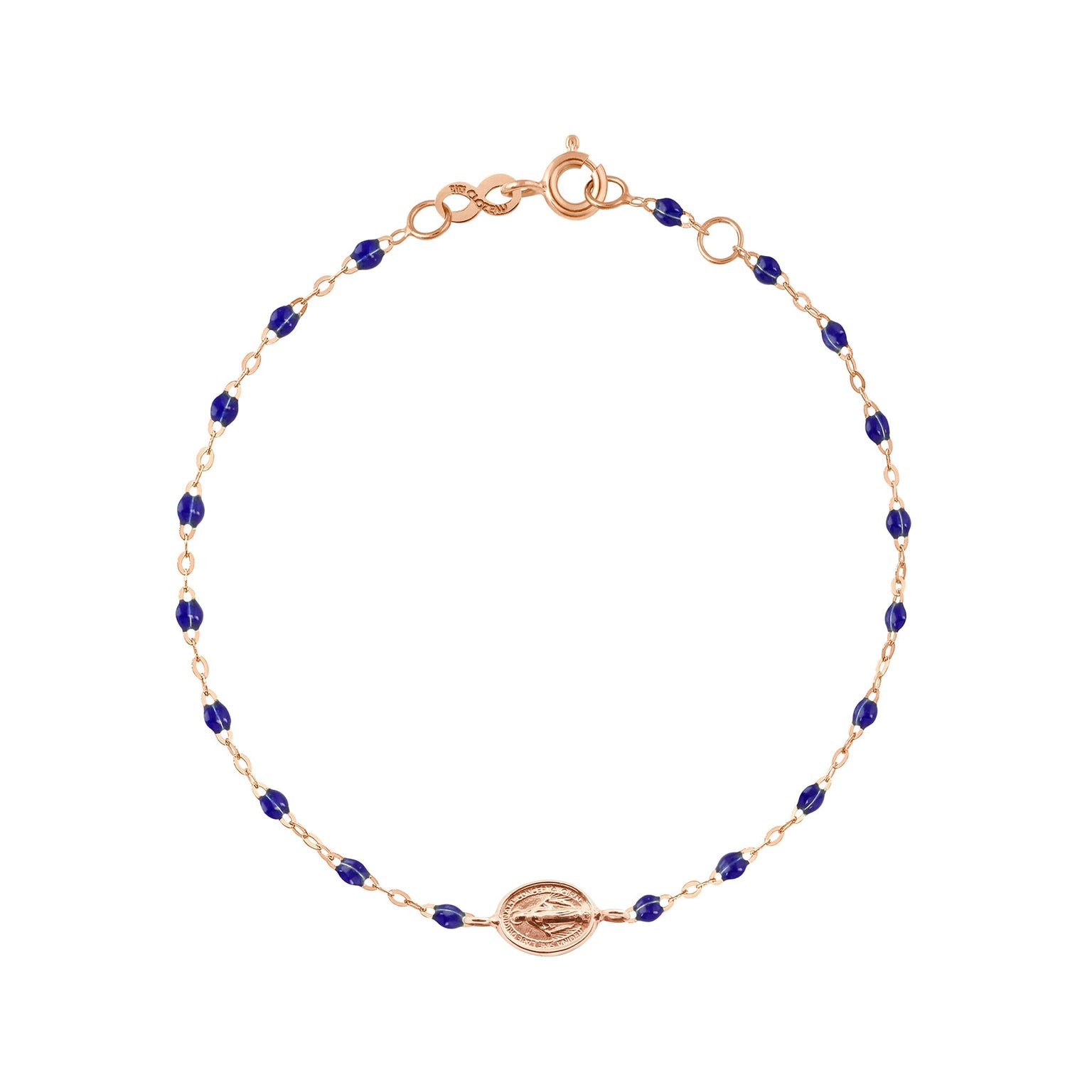 Gigi Clozeau - Baby Madone Charm Classic Gigi Lapis bracelet, Rose Gold, 5.1"