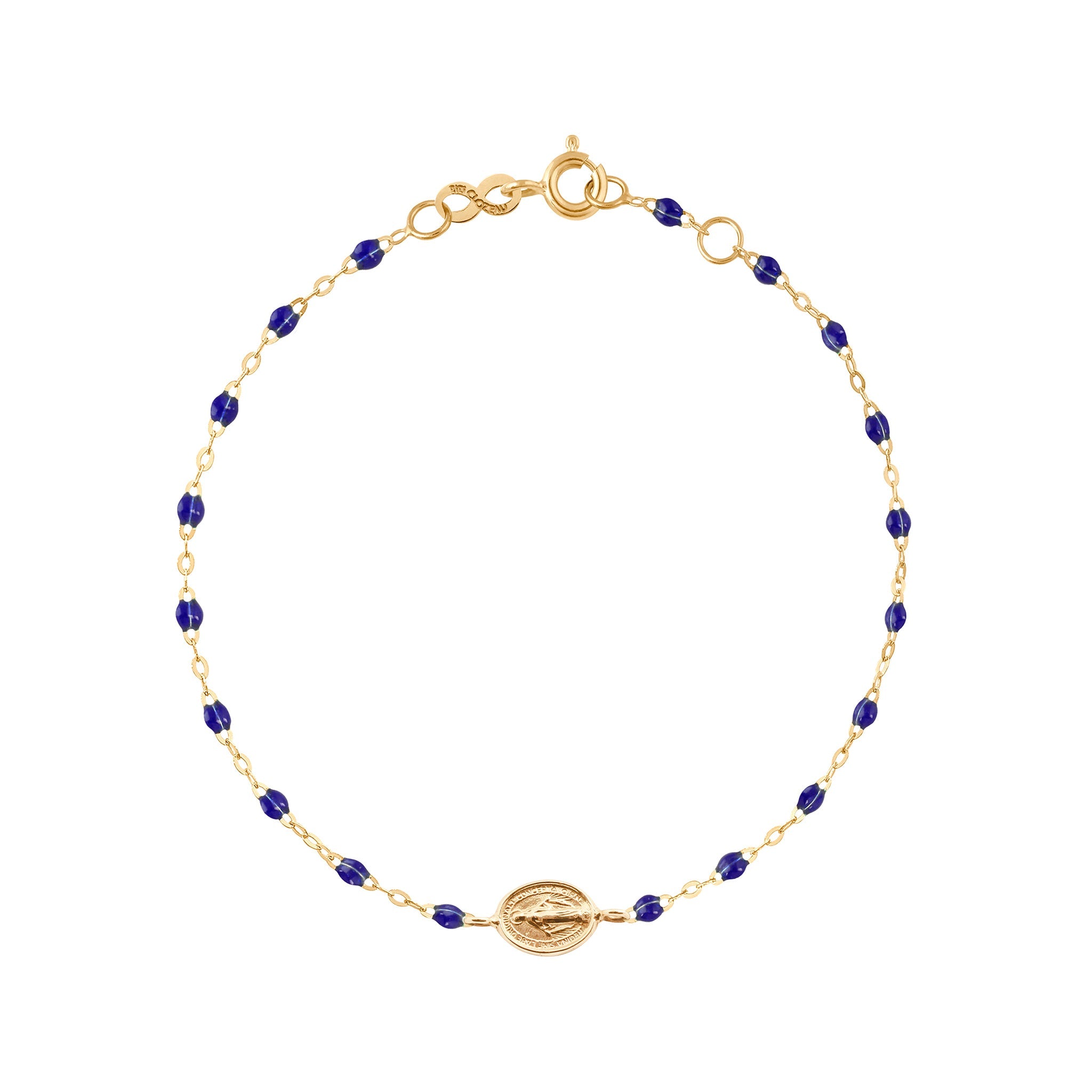 Gigi Clozeau - Baby Madone Charm Classic Gigi Lapis bracelet, Yellow Gold, 5.1"